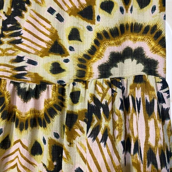 2 for $20 Rachel Zoe Tiered Midi Skirt Large Elastic Back Waist Detailed Print - Picture 8 of 13